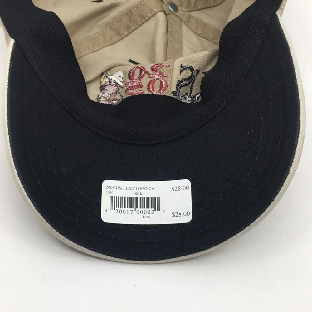 Vintage 2005 US Open Pinehurst No.2 Golf Tan Cotton Embroidered Baseball Cap